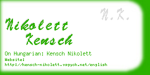 nikolett kensch business card